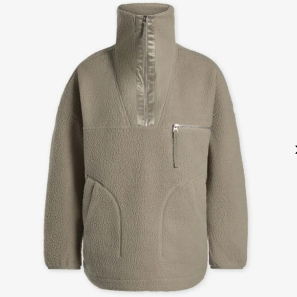 New VARLEY Daniel Oversized Fit Half Zip Pullover Seneca Rock Fleece Jacket NWT - Picture 8 of 12